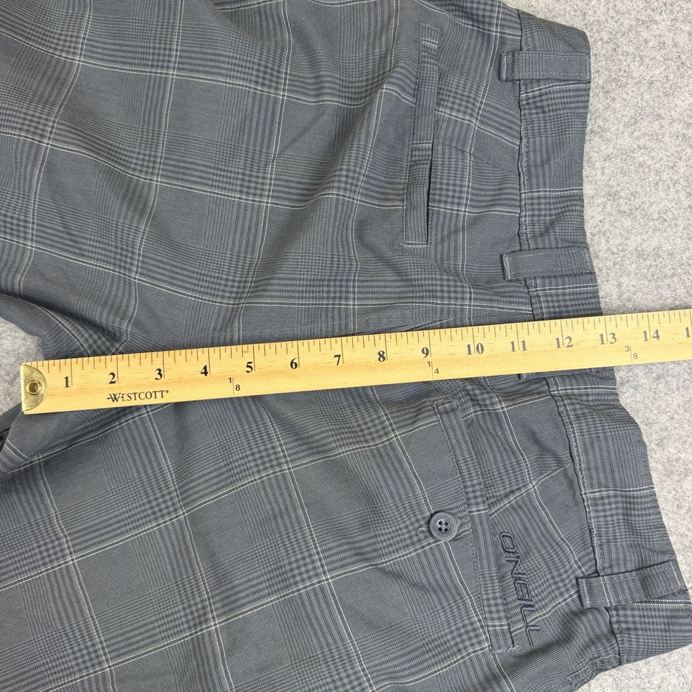 ONeill Mens Hybrid Shorts Lot 2 Size 30 Solid Brown Plaid Grey Boardshorts - Picture 8 of 8